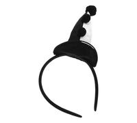 LOLIPPYY Cerchietto da Clown Nero e Bianco Cappello a Cilindro Accessorio per Costumi di Carnevale e Halloween Fascia Leggera e Confortevole per Feste e Spettacoli di Circo