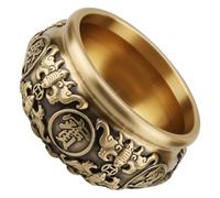 LOLIPPYY Ciotola dell’Abbondanza in Ottone Feng Shui da 14 CM Ciotola della Ricchezza per Ufficio e Casa Decorazione Tradizionale per Prosperità e Buona Fortuna