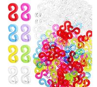 LOLIPPYY Clip per Braccialetti Elastici a S in Plastica Set 40 Pezzi Trasparenti e Colorati Accessori Fai da Te per Creazione Gioielli e Kit Bracciale Elastici Adatti a Progetti