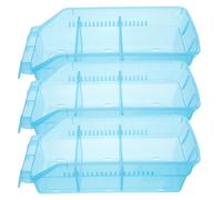 LOLIPPYY Contenitore Portaoggetti per Conservazione Farmaci Impilabile in Plastica con 2 Separatori, Scatola Organizzatore Pillole con Apertura Frontale, Salvaspazio per Farmacia e