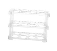 LOLIPPYY Contenitore Uova Plastica Trasparente Due Strati Organizer Frigorifero Salvaspazio per Conservazione Sicura e Ordinata Porta Uova Impilabile per Cucina e Frigo Colore Casuale