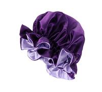 LOLIPPYY Cuffia Per Dormire Di Notte in Raso Elastico Cuffia Per Caduta Dei Capelli Che Non Stringe La Testa e Non Scivola Facilmente Durante Sonno Adatta Per Capelli Sottili Folti Corti Lu