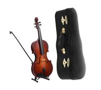 LOLIPPYY Decorazione Mini Violino 25 Cm Custodia e Supporto, Giocattolo Strumento Musicale, Accessorio Scenico e Ornamento la Casa