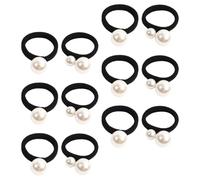 LOLIPPYY Elastici per Chioma Fatti a Mano Perle Grandi e Piccole Set da 12 Pezzi per Uso Quotidiano Fasce Elastiche Decorate per Chioma Ricci e Code di Cavallo Accessori Donna