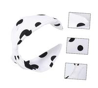LOLIPPYY Fascia Per Pois Con Nodo Accessorio Elegante Per Donne e Ragazze Cerchietto Moda Nero Con Pois Bianchi Per Ogni Occasione Facile Da Abbinare e Comodo Da Indossare
