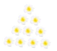 LOLIPPYY Fiore di Plumeria Artificiale in Eva da 5 Cm, 100 Pezzi, Accessori per Chioma Decorativi per Feste, Matrimoni e Uso Quotidiano