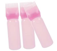 LOLIPPYY Flaconi Applicatori Per Pettine Per Radici Chioma 3 Pezzi Bottiglie Facili Da Spremere Per Tintura e Oliatura Del Cuoio Capelluto Per Uso Professionale e Domestico