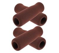 LOLIPPYY Impugnature Antiscivolo Per Stampelle e Bastoni Da Passeggio 4 Pezzi in Schiuma Di Poliuretano Marrone, Sostituzione Manici Per Anziani, Comfort e Supporto Per Camminare e Fare La Spesa