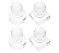 LOLIPPYY Kit 4 Pezzi Timbri a Pressione per Ombretti e Fard, Strumento Plastica per Riparazione Palette Trucco, Accessorio Compatto Riutilizzabile per Pressatura Polvere, per Uso