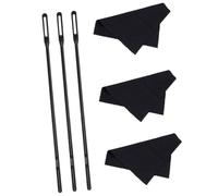 LOLIPPYY Kit di Pulizia per Flauto Bacchetta in Plastica e Panno Resistente Nero, Facile da Trasportare, per Manutenzione dello Strumento a Soffio
