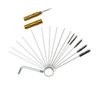 LOLIPPYY Kit Pulizia Aerografo in Acciaio Inossidabile con Spazzole Flessibili e Alesatore Professionale per Pulizia Fessure e Strumenti Portatile e Resistente per Auto Barche