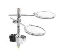 LOLIPPYY Lente d'Ingrandimento Doppia 5X Clip Regolabile per Occhiali, Vetro Trasparente AntiGraffio, per Lettura, Riparazioni Orologi e Creazione di Gioielli, Strumento Portatile