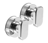 LOLIPPYY Maniglie Autoadesive Per Mobili e Porte a Ventosa, Set Da 2 Maniglie Resistenti Senza Foratura in Argento, Texture Antiscivolo Ad Aspirazione Potente Per Bagno, Cucina e Sedili Wc
