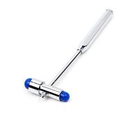 LOLIPPYY Martello a Doppia Testa Multifunzione Con Estraibile e Pennello, Impugnatura in Acciaio Inox Sterilizzabile, Per Diagnosi Neurologica e Massaggi Professionali