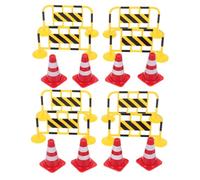 LOLIPPYY Mini Stradali e Coni in Plastica per Giochi Educativi Traffico Micro Paesaggio per Apprendimento Sicurezza Stradale Colori Vivaci e Materiale Durevole