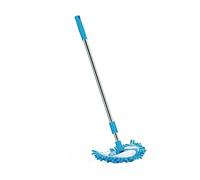 LOLIPPYY Mop Triangolare Rotante Mini con Telescopico Estensibile Pulizia Profondi Casa Scopa con Impugnatura Antiscivolo Ergonomica Lavapavimenti Girevole per Spazi Ristretti