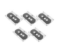 LOLIPPYY Nastri Audio Vuoti con Custodia Trasparente 5 Pezzi 45 Minuti per Registrazione Musicale e Vocale, Cassette Vergini Vintage per Lezioni, Messaggi Personali e Progetti Diy, Facile