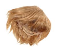 LOLIPPYY Parrucca Uomo Corta Sintetica Bionda Fluffy Resistente al Calore per Cosplay Halloween e Uso Quotidiano Leggera e Naturale per Costume e Party