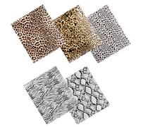 LOLIPPYY Pellicola Termoadesiva Leopardata PU Htv 5 Fogli per Trasferimento Termico su Tessuti Resistente AI Lavaggi per Decorazioni su Magliette Jeans Scarpe e Borse