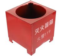 LOLIPPYY Piantana Porta Estintore in Ferro Rosso, Base Fluorescente per Estintore a Polvere Secca, Supporto Fisso per Auto e Casa