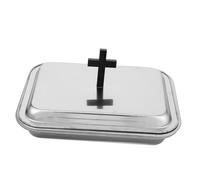 LOLIPPYY Piatto da Comunione Acciaio Inossidabile con Portabicchieri e Vassoio per Cerimonie Religiose e Riunioni Vassoio per Pane e Servizio con
