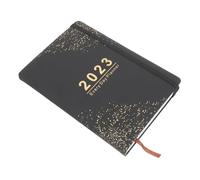 LOLIPPYY Planner Portatile Nero Agenda Quotidiana Pratica e Multifunzione per Appunti e Organizzazione Domestica Annuale Gennaio Dicembre per Lavoro e Personale