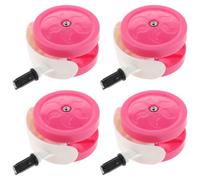 LOLIPPYY Ruote Girevoli per Deambulatori e Passeggini, Set 4 Pezzi in Plastica Resistente Rosa, Silenziose Sgancio Rapido e Inserimento Istantaneo per Uso Quotidiano e Sostituzione