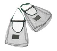 LOLIPPYY Sacchetti a Rete Porta Aglio e Frutta 2 Pezzi, Borsa Sospesa in Rete Traspirante per Verdure Fresche, Salvaspazio per Cucina e Dispensa, Confezione Verde