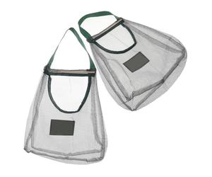LOLIPPYY Sacchetti a Rete Porta Aglio e Frutta 2 Pezzi, Borsa Sospesa in Rete Traspirante per Verdure Fresche, Salvaspazio per Cucina e Dispensa, Confezione Verde