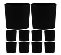 LOLIPPYY Set 10 Pezzi Piccoli Cestini Sospesi in Plastica Nera per Carrello Portaoggetti Portatile, Secchi di Stoccaggio Sospesi per Saloni e Spa, Organizer Compatto per Spazi