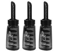 LOLIPPYY Set 3 Flaconi Applicatori per Gel per Chioma 260ml in Plastica Nera, Portatili e Facili da Usare, per Barbieri e Parrucchieri