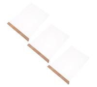 LOLIPPYY Set 3 Pezzi Porta Menù A4 Trasparente in Acrilico Base in Legno Espositore da Tavolo Inclinato per Poster e Cartelli Supporto per Menù e Segnaposto per Ristoranti e Matrimoni