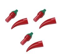 LOLIPPYY Set 3 Scatole Porta Aghi a Forma di Peperoncino Rosso Astuccio per Aghi da Cucito Contenitore Sicuro e Piccoli Accessori per Hobbisti del Cucito e Fai-da-Te