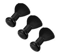LOLIPPYY Set 3 Spazzole per Spolverare Collo Barbiere in Plastica Nera Spazzola Morbida per Chioma e Residui Accessorio Professionale per Saloni e Parrucchieri