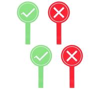 LOLIPPYY Set 4 Pezzi Paletta per Voto in Schiuma Scheda di Valutazione Portatile per Insegnanti Accessorio Classe Segnali Rosso e Verde Paletta Portatile per Giochi e Giuria Educativa