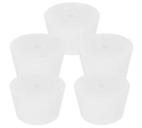 LOLIPPYY Set 5 Pezzi Tappi per Bottiglie di Vino in Silicone Alimentare Riutilizzabili a di Perdite Tappi Terminali Conici per Laboratorio e Uso Domestico 4,2-5,2 CM