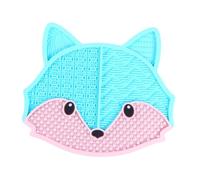 LOLIPPYY Spazzola Per Il Trucco Fox Scrub Tappetino Cosmetico Lavaggi Pulizia Del Viso Riutilizzabile Aspirazione Detergente Per Il Trucco Per Gel Di Silice Blu