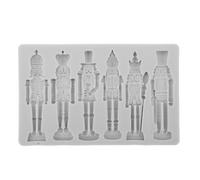 LOLIPPYY Stampo in Silicone a Forma di Schiaccianoci Piccolo, Antiaderente per Cioccolato e Pasta di Zucchero, per Decorazioni Natalizie Fai da Te e Bomboniere Festive