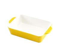 LOLIPPYY Teglia da Forno Rettangolare in Gialla Resistente Temperature Pirofila Forno Media Facile da Pulire Utensile per Cottura ed Elegante