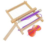 LOLIPPYY Telaio da Tessitura in Legno per Kit DIY Manuale per Creare Accessori Personalizzati Educativo per Ragazzo Ragazza e Ragazza Creativo e Sicuro Colori Casuali Facile