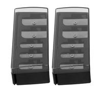 LOLIPPYY Temperamatite per Trucco a 5 Fori con Coperchio, Temperino Manuale per Matite Eyeliner, Labbra e Sopracciglia, Set da 2 Pezzi, Formato Tascabile Portatile per Applicazione