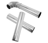 LOLIPPYY Tubo per Stufa Legna in Acciaio Inossidabile con Gomito a 90 Gradi per Campeggio e Riscaldamento Esterno, Facile Installazione e Trasferimento Ottimale del Calore