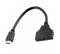 LOLIPPYY Video Splitter Maschio Doppio Femmina Adattatore per Duplicare Segnale Video Tv LCD LED Monitor Partitore Ingresso Due Uscite Facile da Usare
