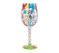 Lolita Bicchiere da vino con stelle filanti di compleanno