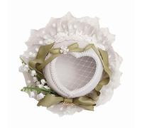 Lolita Maid Soft Girl Lily of the Valley Top Hat Clip di pizzo fiocco Cosplay costume fiore copricapo (bianco)