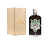 LOLLI - Liquore artigianale, bottiglia limited edition, liquore con cofanetto in legno. Bottiglia da 500 ml. 15% vol. (500 ml, Cioccolato)