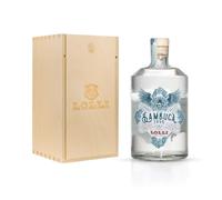 LOLLI - Liquore artigianale, bottiglia limited edition, liquore con cofanetto in legno. Bottiglia da 500 ml. 40% vol. (500 ml, Sambuca)
