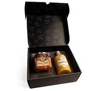 LOLLI - Luxury Box Set limited edition, babà napoletano e liquore, set per regali ed occasioni speciali, babà vaso 620g e liquore in bottiglia 500ml (Box, Babà al Rhum e Liquore allo Zabaglione)