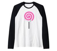 Lollipop Sucker Lollypop Costume Rosa per Candy Lover Maglia con Maniche Raglan