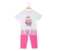 Lollitop Completo corto da bambina con t-shirt a frange e leggings corti